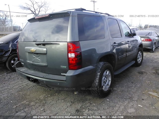 1GNSCAE09BR159751 - 2011 CHEVROLET TAHOE C1500  LS GRAY photo 4