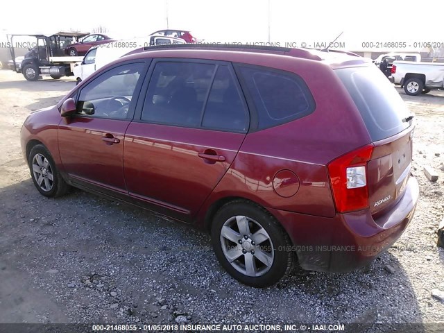 KNAFG526477110696 - 2007 KIA RONDO LX/EX BURGUNDY photo 3