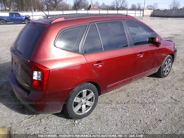 KNAFG526477110696 - 2007 KIA RONDO LX/EX BURGUNDY photo 4