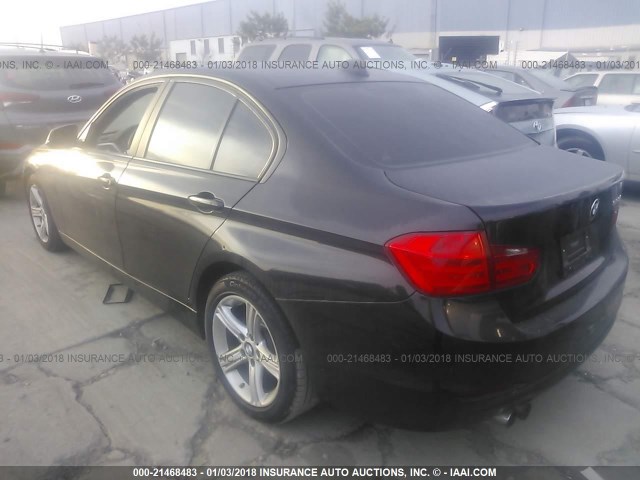 WBA3C1C50DF435196 - 2013 BMW 328 I SULEV BLACK photo 3