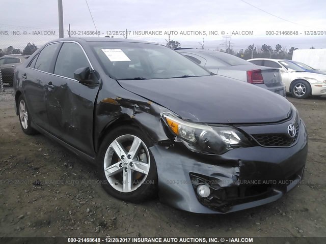 4T1BF1FKXDU696253 - 2013 TOYOTA CAMRY L/SE/LE/XLE GRAY photo 1