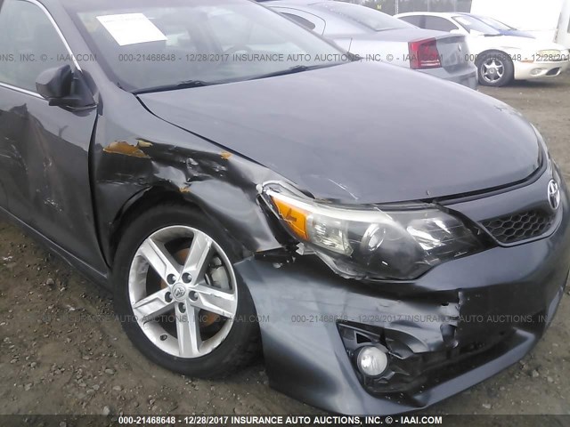 4T1BF1FKXDU696253 - 2013 TOYOTA CAMRY L/SE/LE/XLE GRAY photo 6