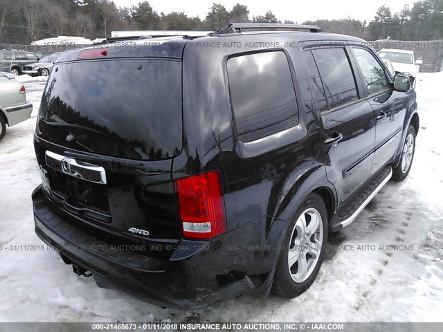 5FNYF4H7XDB043987 - 2013 HONDA PILOT EXLN BLACK photo 4