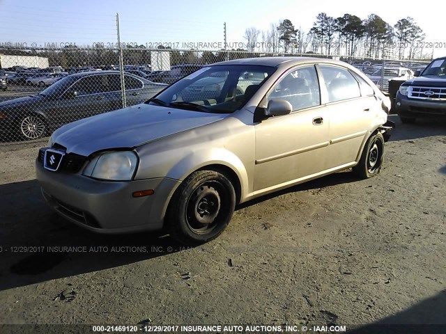 KL5JD56Z35K207852 - 2005 SUZUKI FORENZA S GOLD photo 2