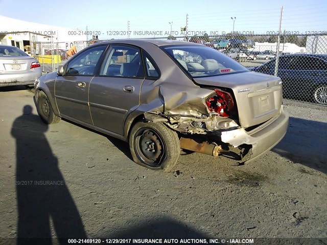 KL5JD56Z35K207852 - 2005 SUZUKI FORENZA S GOLD photo 3