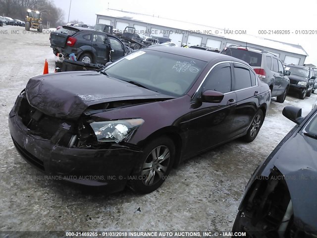 1HGCP26458A030634 - 2008 HONDA ACCORD LXP MAROON photo 2