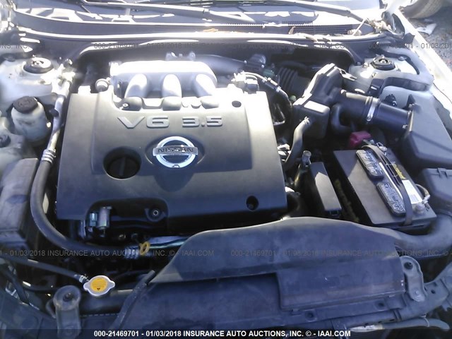 1N4BL11D25N903354 - 2005 NISSAN ALTIMA SE/SL/SE-R WHITE photo 10