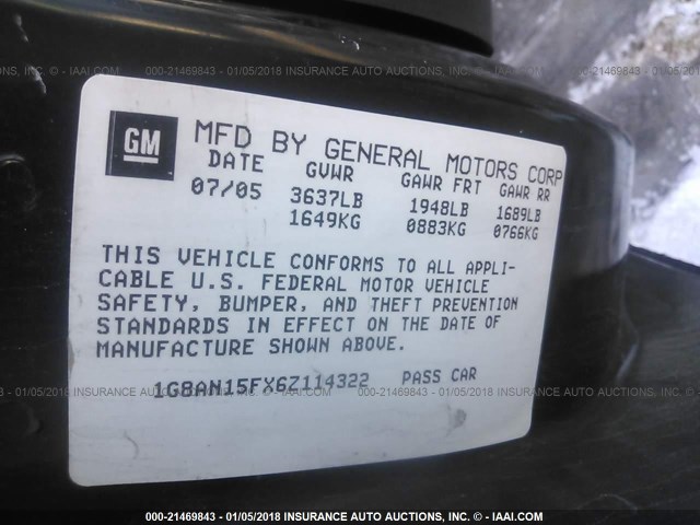 1G8AN15FX6Z114322 - 2006 SATURN ION LEVEL 2 SILVER photo 9