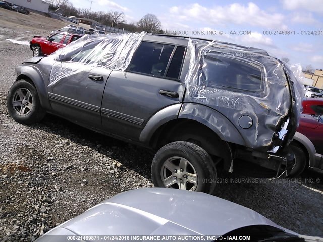 1D4HD48N34F167103 - 2004 DODGE DURANGO SLT GRAY photo 3