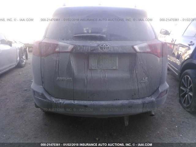 JTMBFREV6DD013043 - 2013 TOYOTA RAV4 LE GRAY photo 6