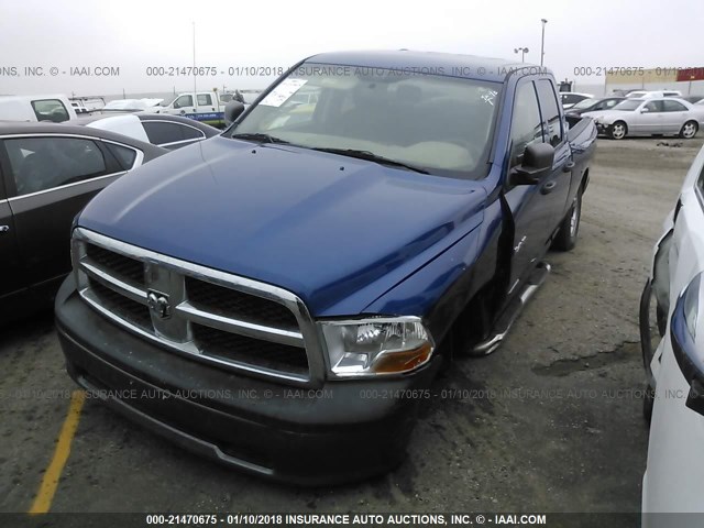 1D3HB18PX9S746534 - 2009 DODGE RAM 1500 BLUE photo 2