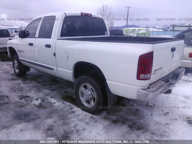 3D7KS28D26G248489 - 2006 DODGE RAM 2500 ST/SLT WHITE photo 3