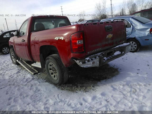 1GCNKPEX7BZ258030 - 2011 CHEVROLET SILVERADO K1500 RED photo 3