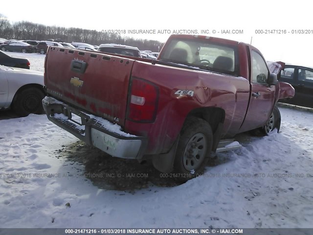 1GCNKPEX7BZ258030 - 2011 CHEVROLET SILVERADO K1500 RED photo 4