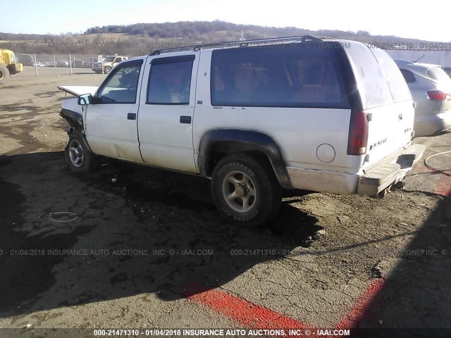 1GKFK16K1PJ728101 - 1993 GMC SUBURBAN K1500 WHITE photo 3