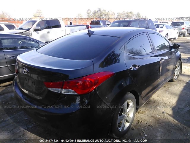 5NPDH4AE9DH156249 - 2013 HYUNDAI ELANTRA GLS/LIMITED BLACK photo 4