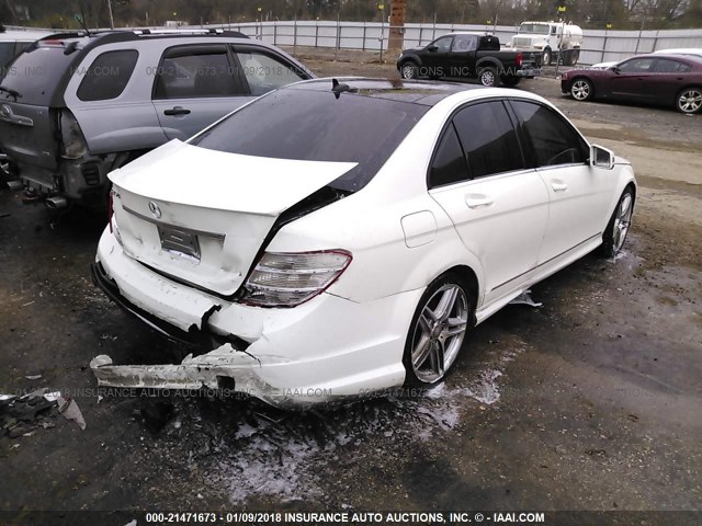 WDDGF5GB7BF641265 - 2011 MERCEDES-BENZ C 350 WHITE photo 4