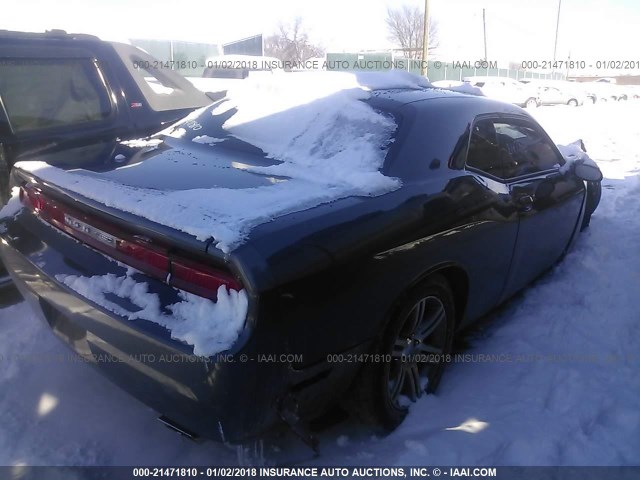 2C3CDYAG2DH680596 - 2013 DODGE CHALLENGER SXT GRAY photo 4