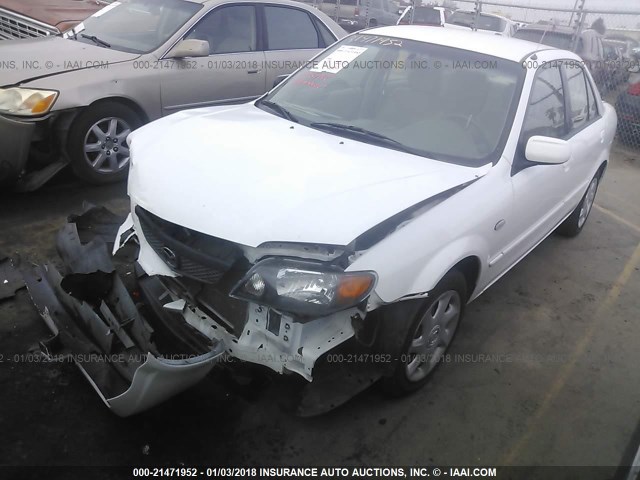 JM1BJ225221611056 - 2002 MAZDA PROTEGE DX/LX/ES WHITE photo 2