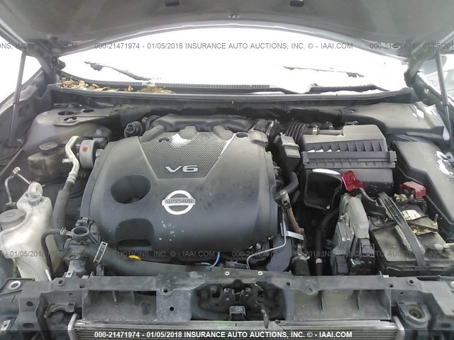 1N4AA5AP5AC819215 - 2010 NISSAN MAXIMA S/SV GRAY photo 10