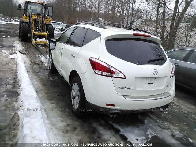 JN8AZ1MW0BW182351 - 2011 NISSAN MURANO S/SL/LE WHITE photo 3