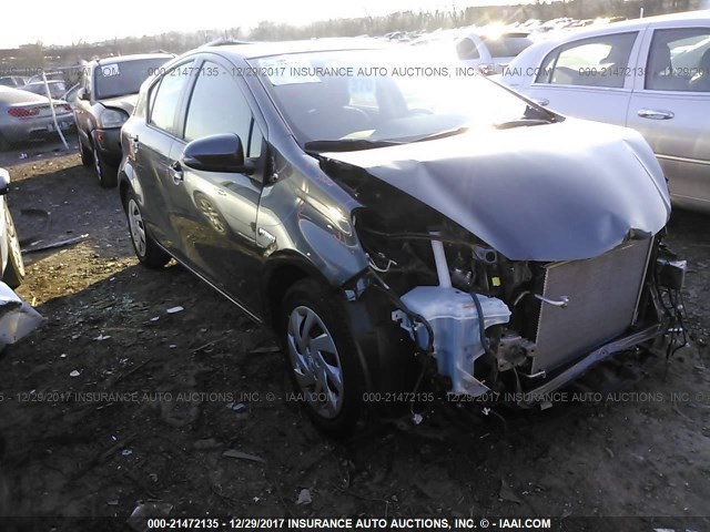 JTDKDTB3XF1580141 - 2015 TOYOTA PRIUS C GRAY photo 1