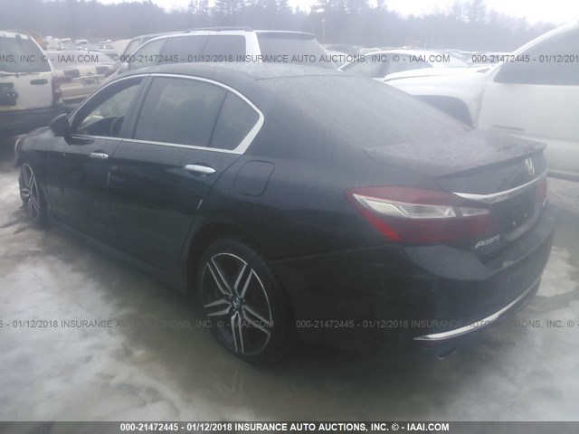 1HGCR2F5XGA013281 - 2016 HONDA ACCORD SPORT შავი ფოტო 3