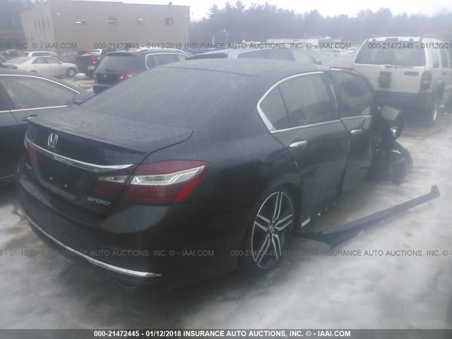 1HGCR2F5XGA013281 - 2016 HONDA ACCORD SPORT შავი ფოტო 4