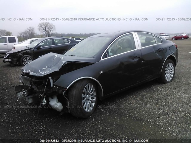 W04GS5EC2B1008889 - 2011 BUICK REGAL CXL BLACK photo 2