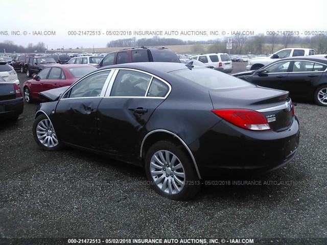 W04GS5EC2B1008889 - 2011 BUICK REGAL CXL BLACK photo 3