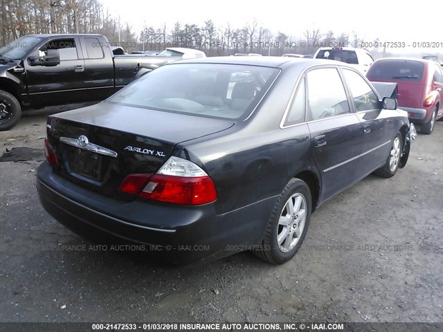 4T1BF28B73U329814 - 2003 TOYOTA AVALON XL/XLS BLACK photo 4