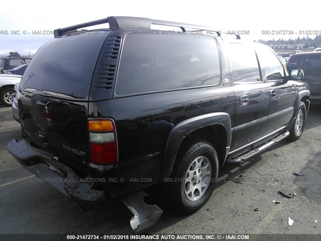 3GNFK16T93G105087 - 2003 CHEVROLET SUBURBAN K1500 BLACK photo 4