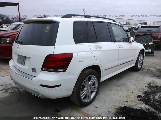 WDCGG5HB6DF989593 - 2013 MERCEDES-BENZ GLK 350 WHITE photo 4