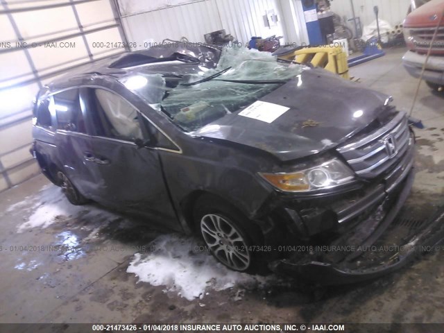 5FNRL5H61DB054564 - 2013 HONDA ODYSSEY EXL ნაცრისფერი ფოტო 1