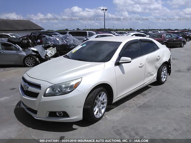 1G11D5RR3DF112875 - 2013 CHEVROLET MALIBU 1LT WHITE photo 2