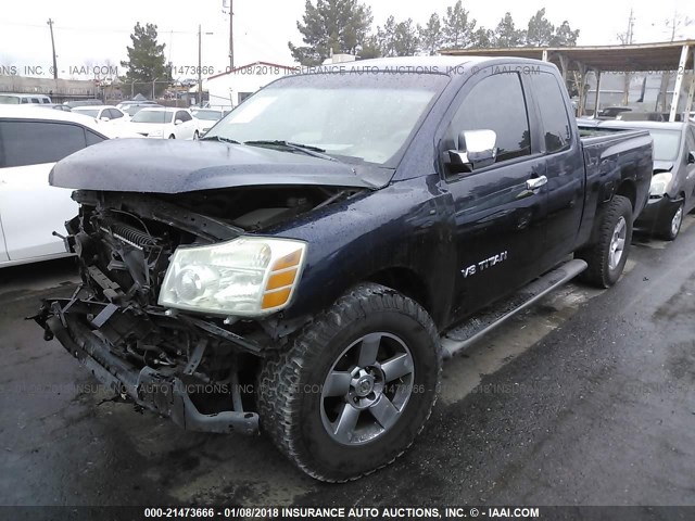 1N6AA06A36N565143 - 2006 NISSAN TITAN XE/SE/LE BLUE photo 2