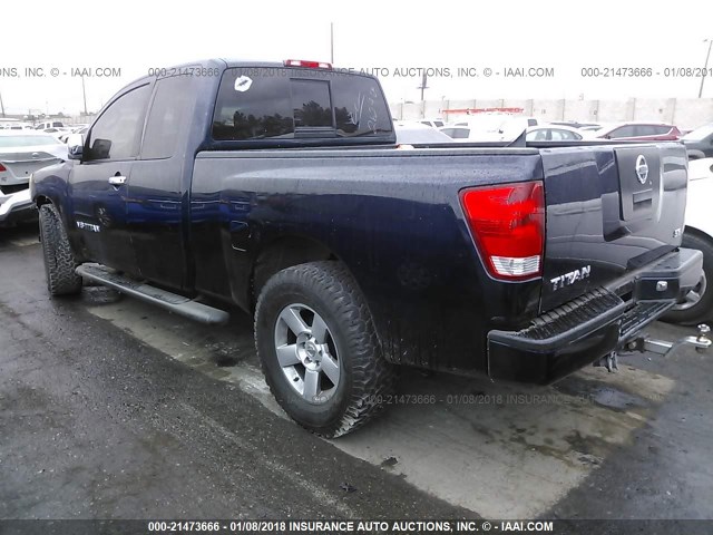 1N6AA06A36N565143 - 2006 NISSAN TITAN XE/SE/LE BLUE photo 3