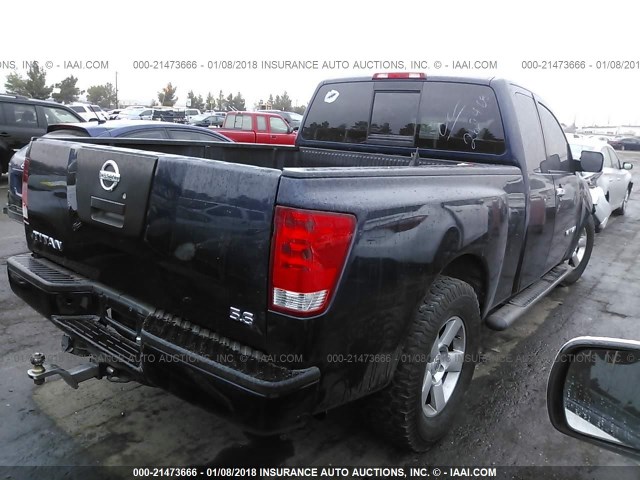 1N6AA06A36N565143 - 2006 NISSAN TITAN XE/SE/LE BLUE photo 4