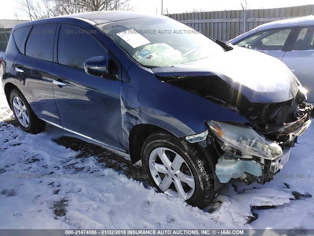 JN8AZ18W39W129809 - 2009 NISSAN MURANO S/SL/LE BLUE photo 1