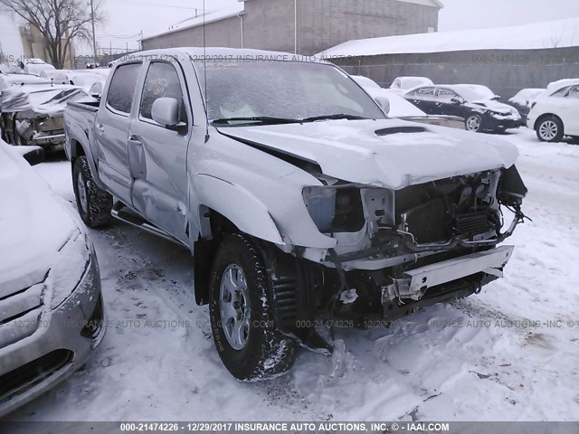 5TEJU62N05Z084347 - 2005 TOYOTA TACOMA DOUBLE CAB PRERUNNER SILVER photo 1