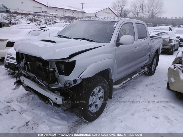 5TEJU62N05Z084347 - 2005 TOYOTA TACOMA DOUBLE CAB PRERUNNER SILVER photo 2