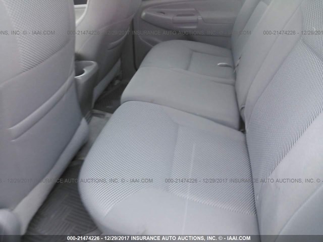 5TEJU62N05Z084347 - 2005 TOYOTA TACOMA DOUBLE CAB PRERUNNER SILVER photo 8