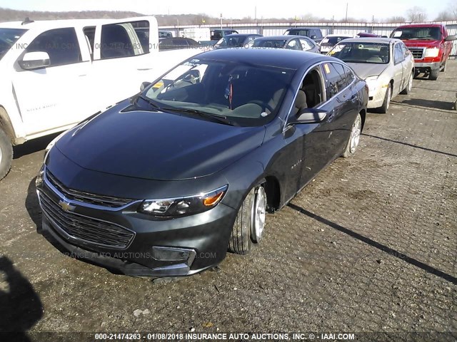 1G1ZB5STXHF212900 - 2017 CHEVROLET MALIBU LS GRAY photo 2