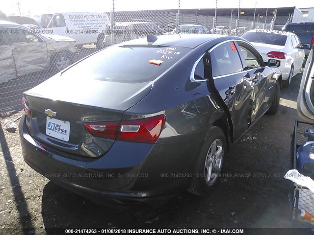 1G1ZB5STXHF212900 - 2017 CHEVROLET MALIBU LS GRAY photo 4