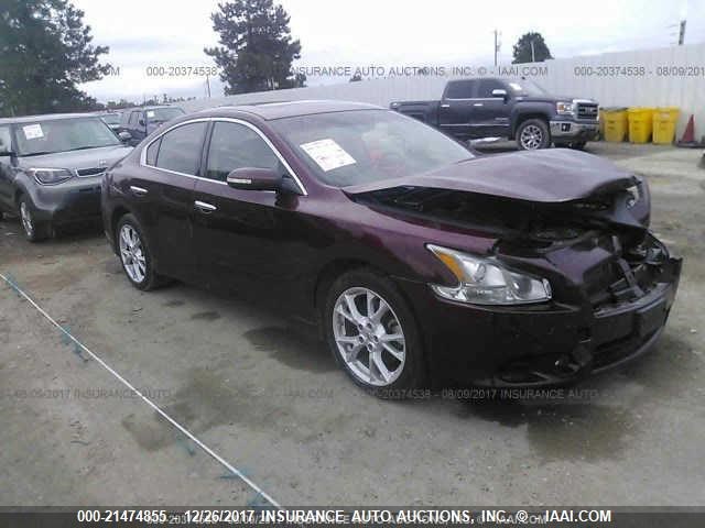 1N4AA5APXCC864413 - 2012 NISSAN MAXIMA S/SV MAROON photo 1