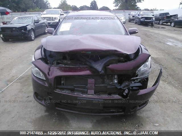 1N4AA5APXCC864413 - 2012 NISSAN MAXIMA S/SV MAROON photo 6