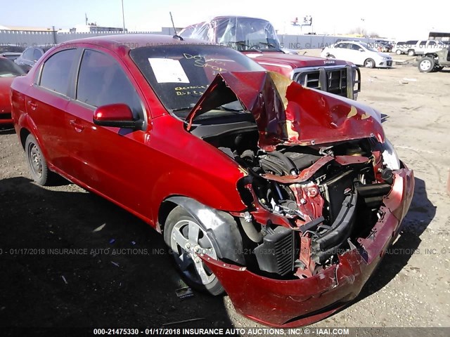 KL1TD5DE9AB124818 - 2010 CHEVROLET AVEO LS/LT RED photo 1