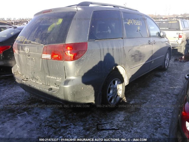 5TDBA22C95S041286 - 2005 TOYOTA SIENNA XLE/XLE LIMITED GRAY photo 4