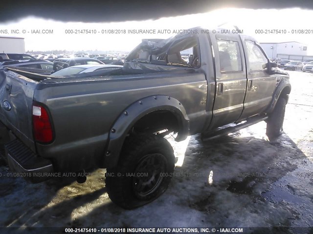 1FTWW31R78EB74623 - 2008 FORD F350 SRW SUPER DUTY GRAY photo 4