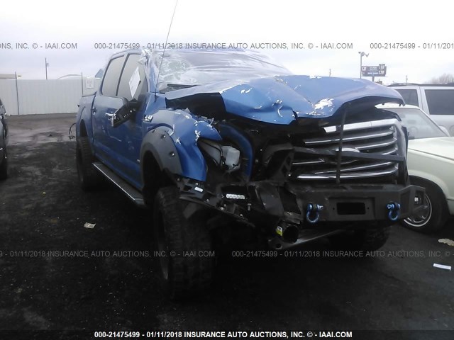 1FTEW1CP7GKF44481 - 2016 FORD F150 SUPERCREW BLUE photo 6